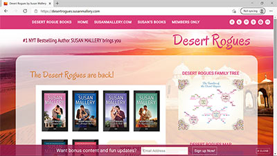 Author Susan Mallery's Desert Rogues - <a href='https://desertrogues.susanmallery.com/' target='_blank'>https://desertrogues.susanmallery.com/</a>